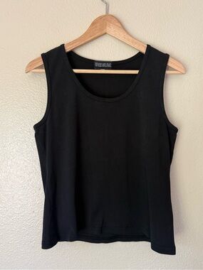 Iridium Black Scoop Neck Tank Top
